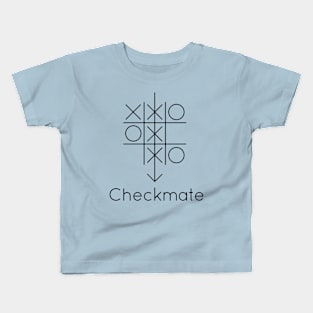 Tic Tac Toe Checkmate (light background) Kids T-Shirt